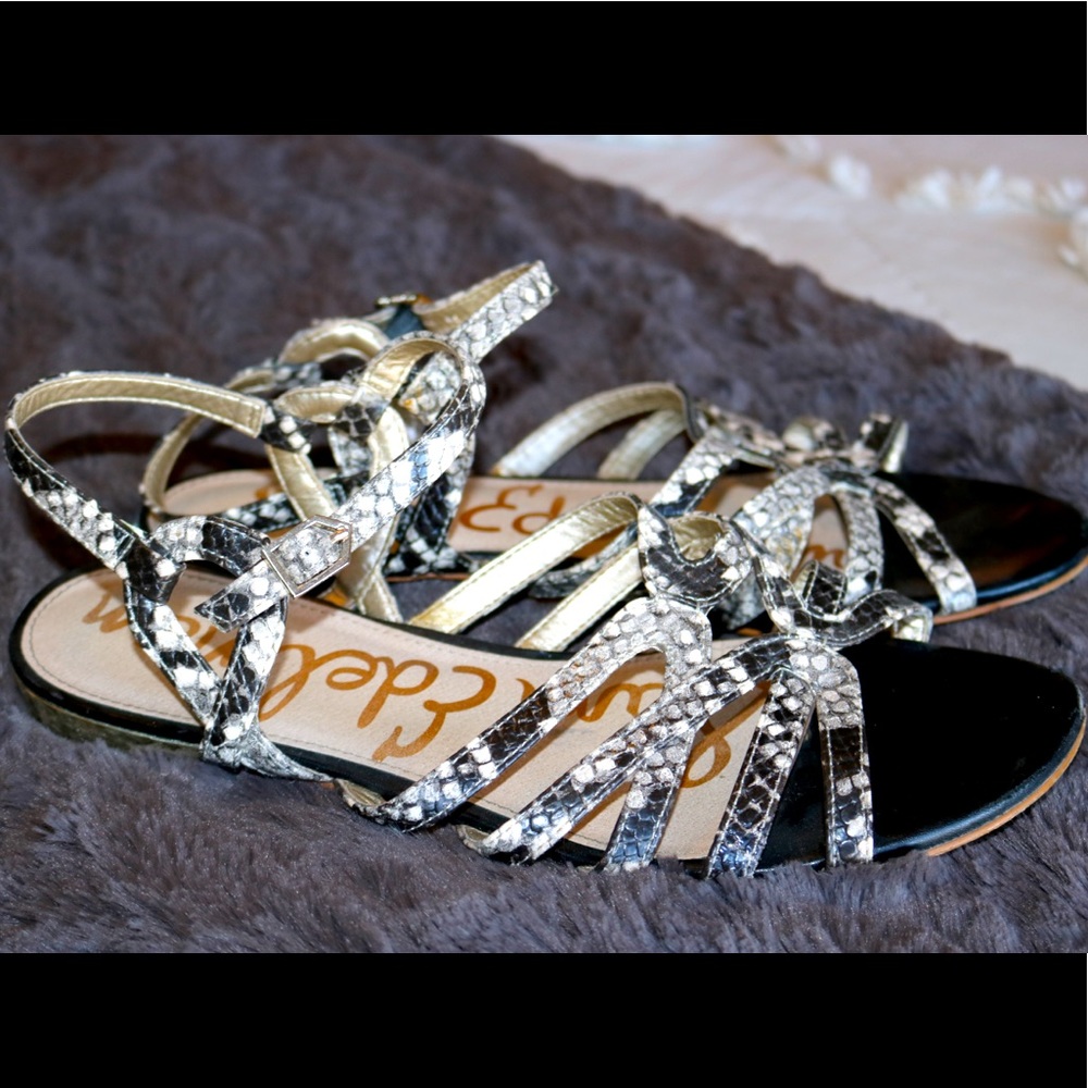 Sam Edelman Size 10 Snakeskin Sandals